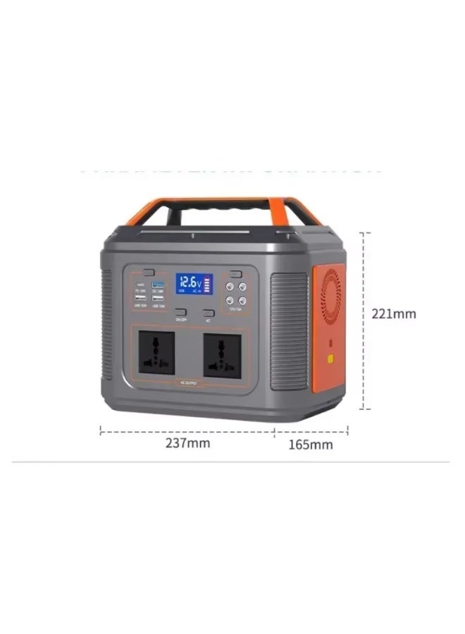 بلو فاير محطة طاقة شمسية محمولة 500 واط لمزود الطاقة المنزلي والشحن | بطارية LiFePO4 عالية السعة 40Ah | عاكس موجة جيبية نقية 220 فولت + 4 منافذ تيار مستمر + 4 منافذ USB | لتخييم، الطوارئ، والمغامرات الخارجية (237mm x 165mm x 221mm سم) - شحن 10 أجهزة في وقت واحد بنظام إدارة بطارية ذكي BMS - Image 3